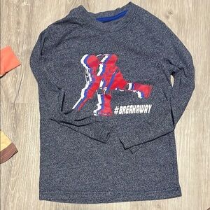 4/$20 George Kids Breakaway Graphic Long Sleeve Shirt - Gray 4-5